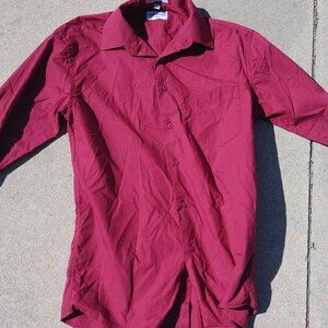 Berlioni Long Sleeve Button Up Dress Shirt Size Small 32/33 Made in Italy